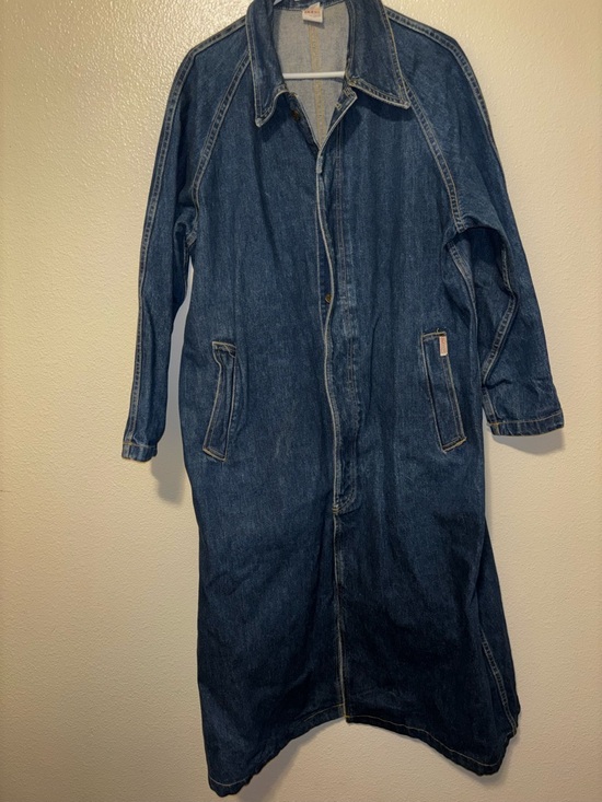 Guess Other - Vintage 80s Georges Marciano GUESS L Oversized Denim Jean Long Coat Jacket